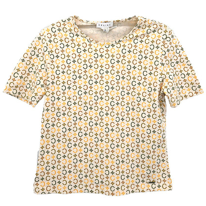 Celine C Macadam T-shirt Top Off-white #M