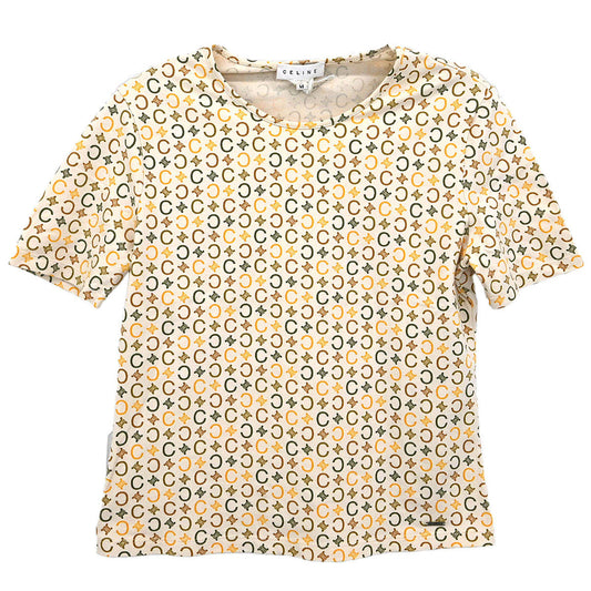 Celine C Macadam T-shirt Top Off-white #M
