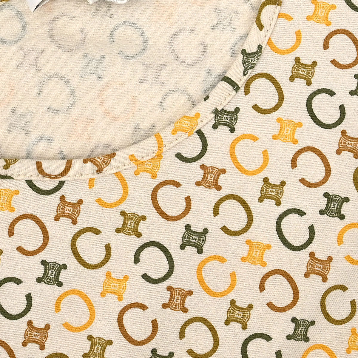 Celine C Macadam T-shirt Top Off-white #M