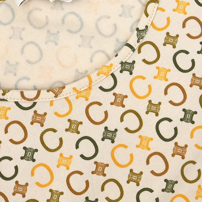 Celine C Macadam T-shirt Top Off-white #M