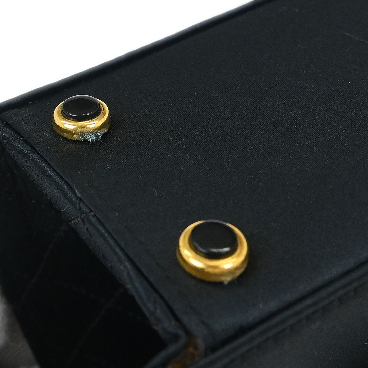 Chanel 1989-1991 Black Satin Shoulder Bag