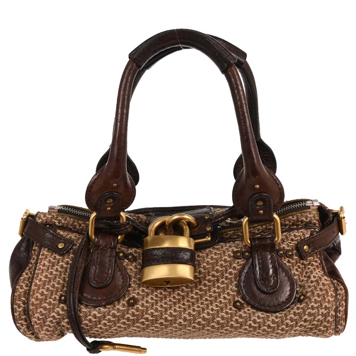 Chloe Brown Fabric Paddington Handbag