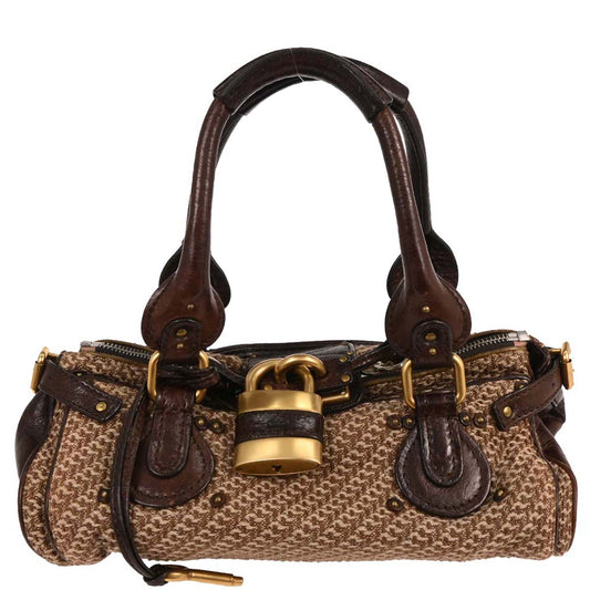 Chloe Brown Fabric Paddington Handbag