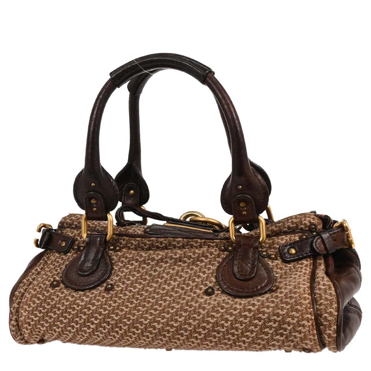 Chloe Brown Fabric Paddington Handbag