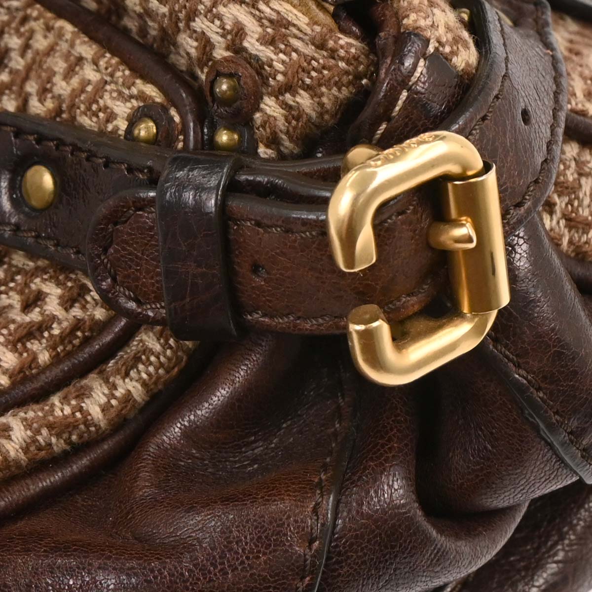 Chloe Brown Fabric Paddington Handbag