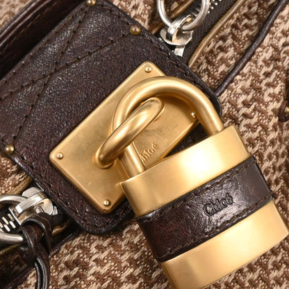 Chloe Brown Fabric Paddington Handbag