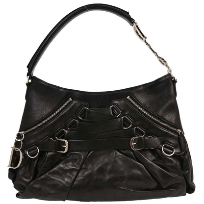 Christian Dior 2004 Black Leather Corset Handbag