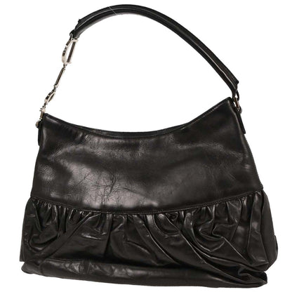 Christian Dior 2004 Black Leather Corset Handbag