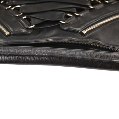 Christian Dior 2004 Black Leather Corset Handbag