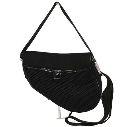 Christian Dior Black Nylon Saddle Shoulder Bag