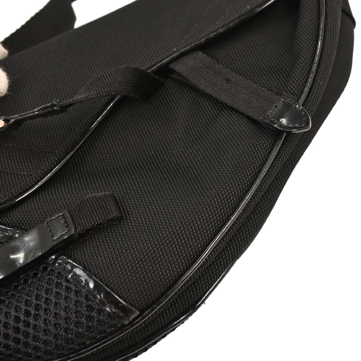 Christian Dior Black Nylon Saddle Shoulder Bag