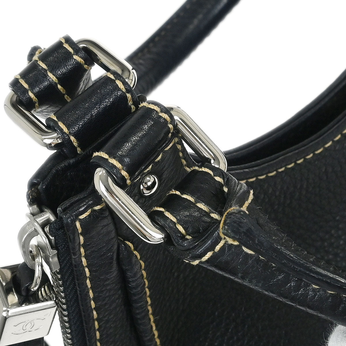 Chanel 2003-2004 Black Calfskin Handbag