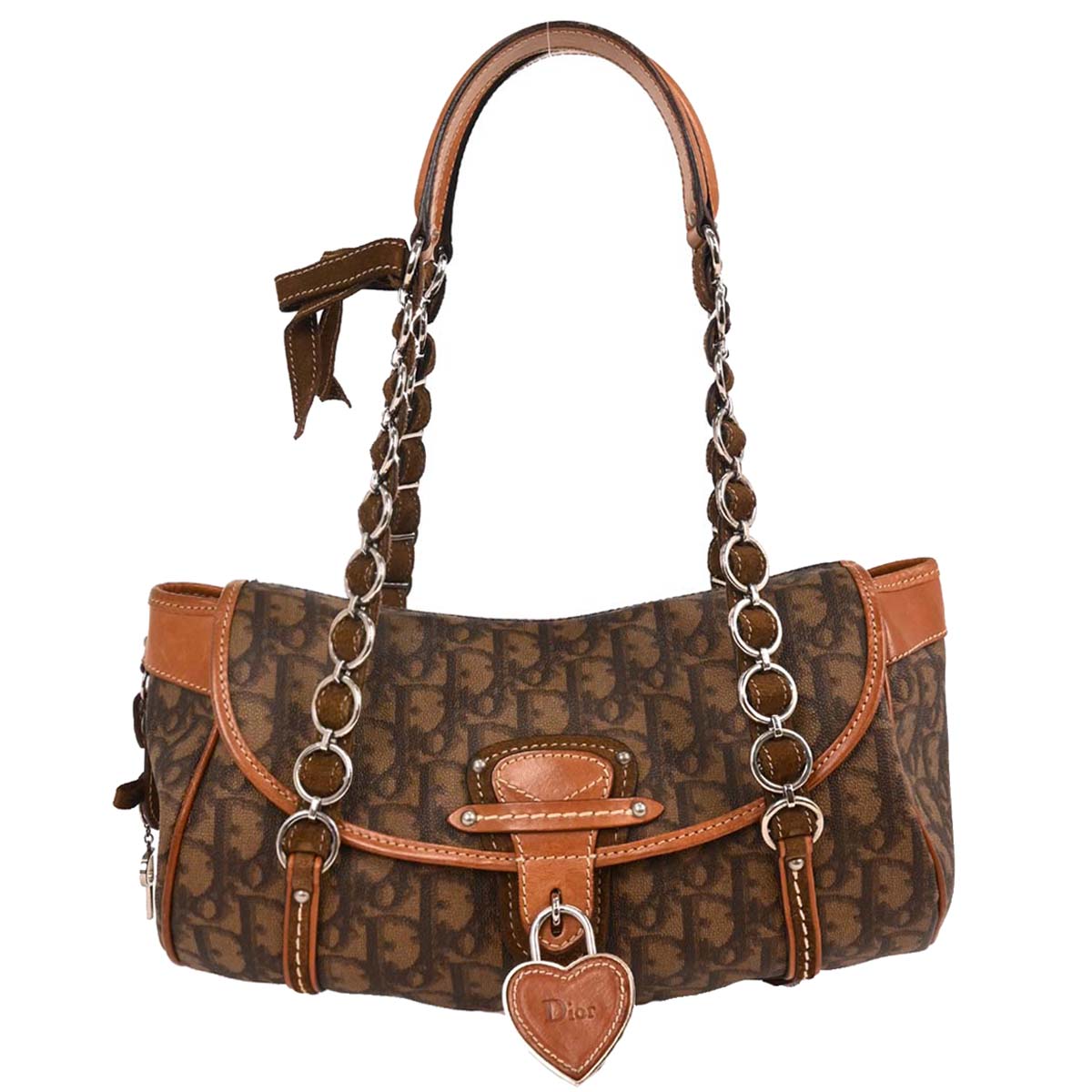 Christian Dior 2006 Brown PVC Trotter Romantic Handbag