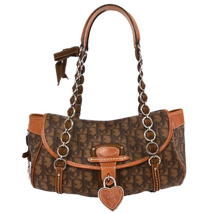 Christian Dior 2006 Brown PVC Trotter Romantic Handbag