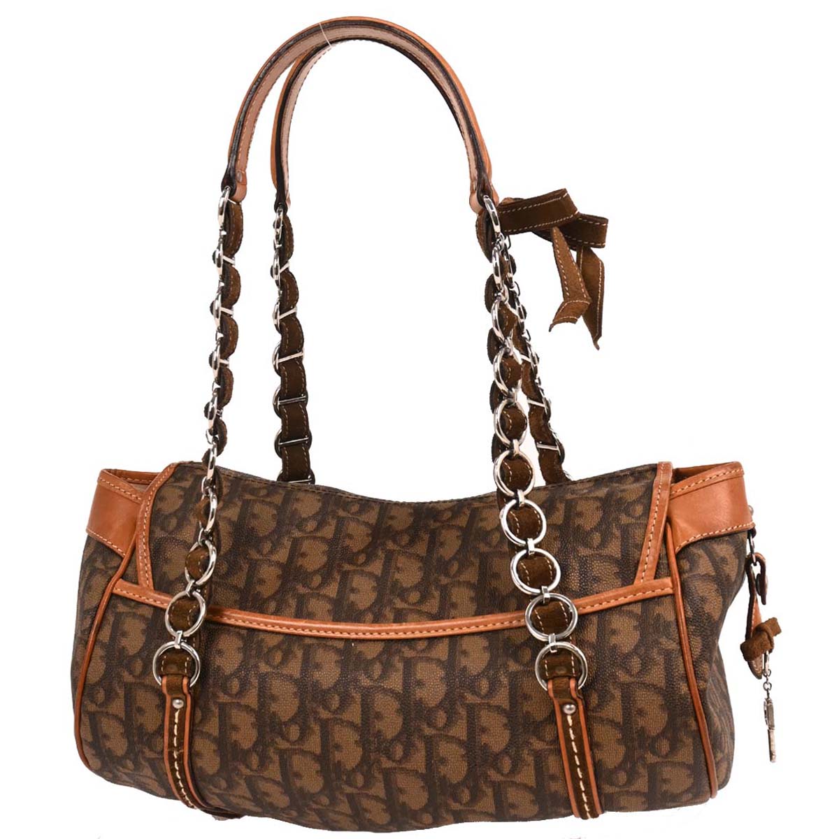 Christian Dior 2006 Brown PVC Trotter Romantic Handbag