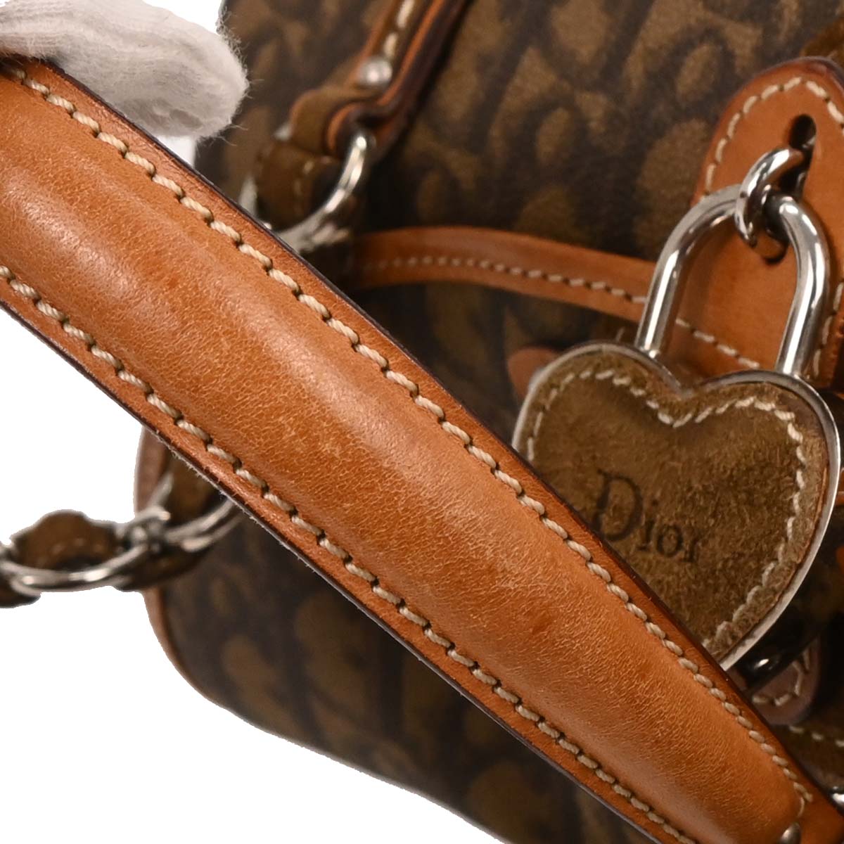 Christian Dior 2006 Brown PVC Trotter Romantic Handbag