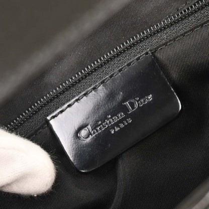 Christian Dior Black Patent Leather Double Saddle Handbag