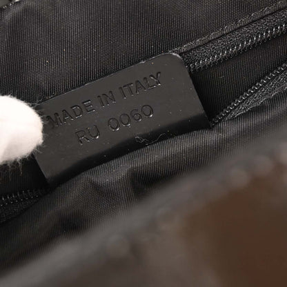 Christian Dior Black Patent Leather Double Saddle Handbag