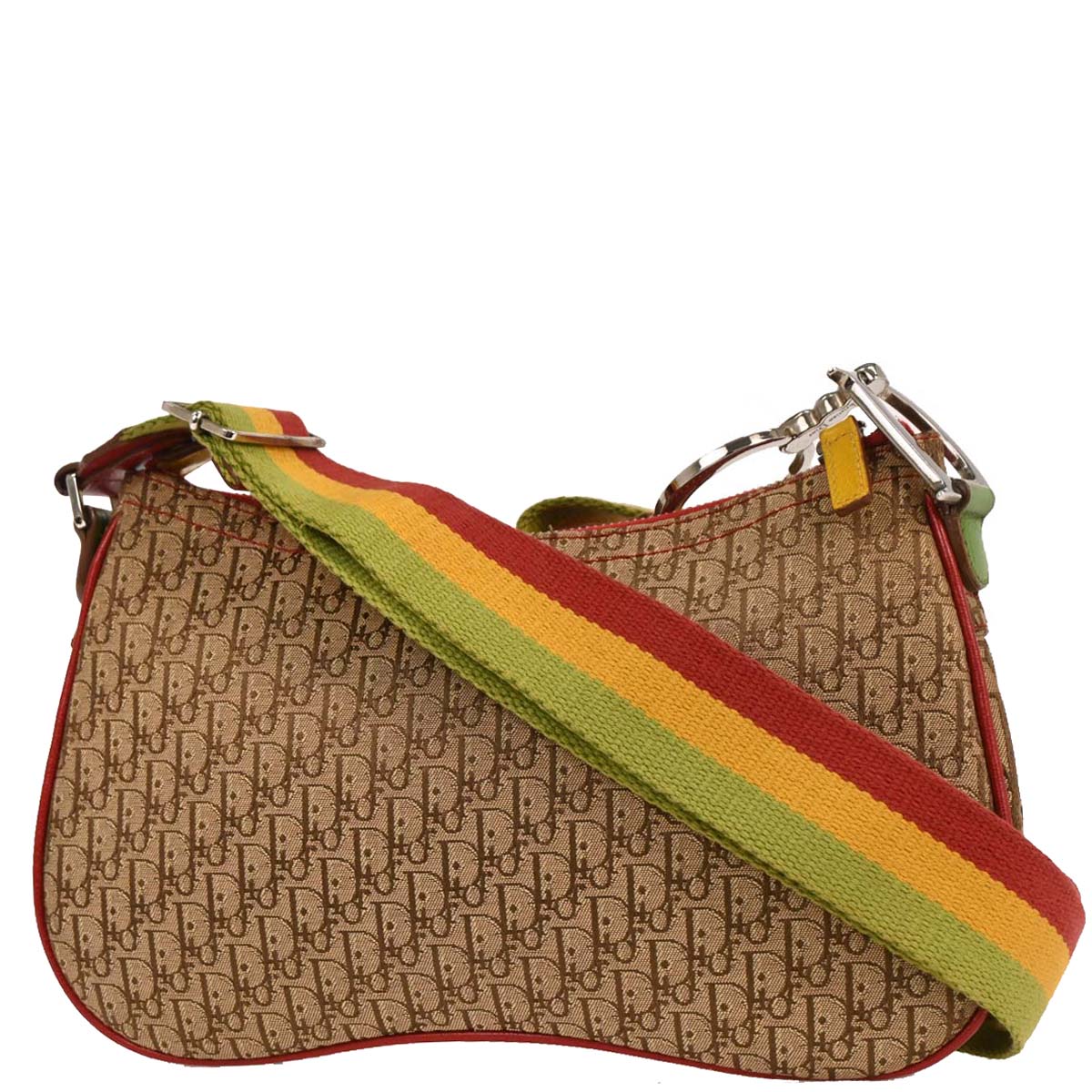 Christian Dior 2004 Rasta-Color Trotter Saddle Shoulder Bag