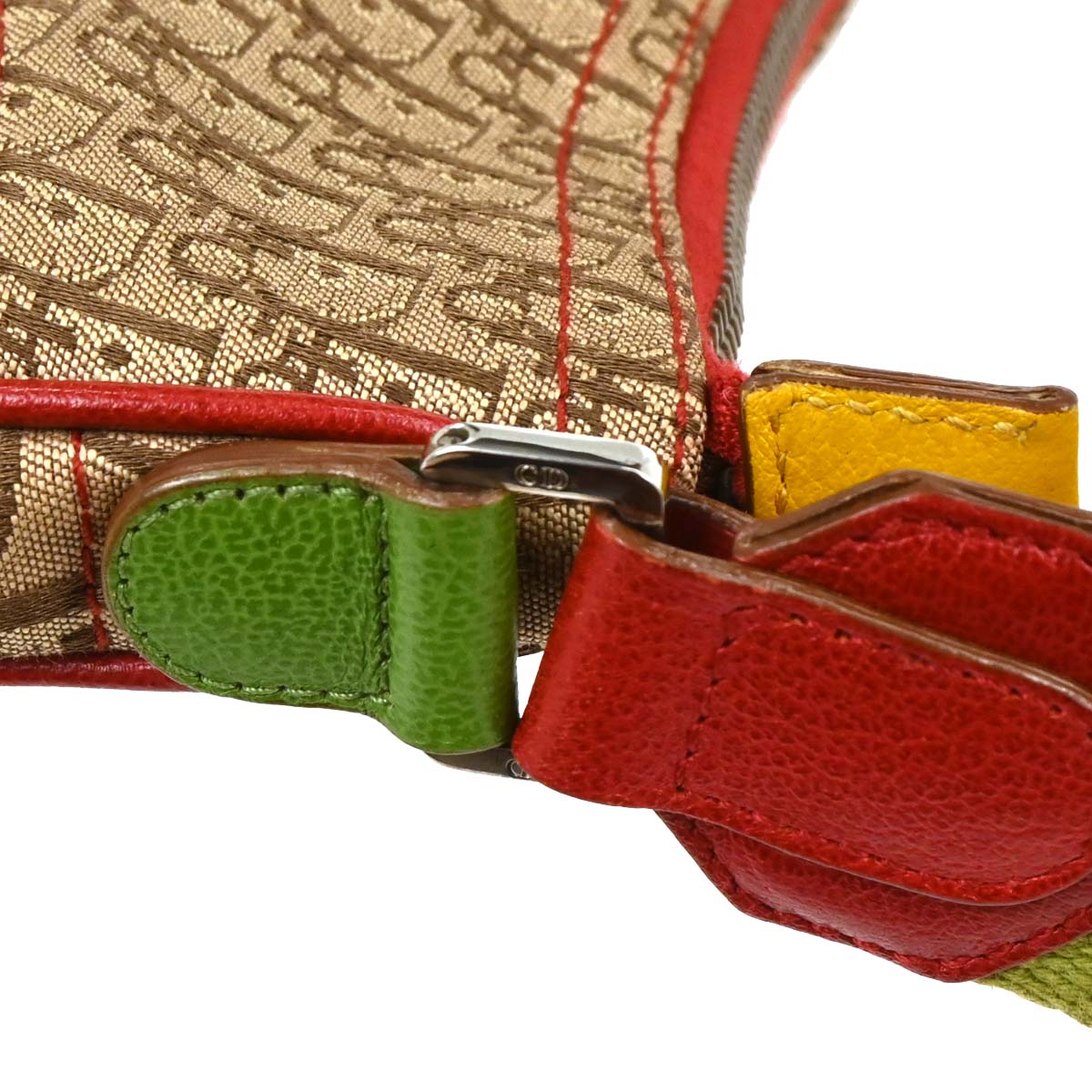 Christian Dior 2004 Rasta-Color Trotter Saddle Shoulder Bag
