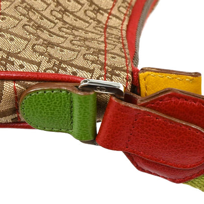 Christian Dior 2004 Rasta-Color Trotter Saddle Shoulder Bag