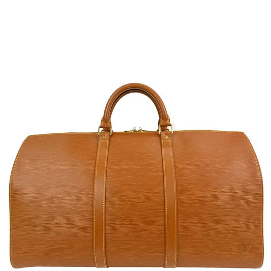 Louis Vuitton Brown Epi Keepall 50 Travel Handbag M42968