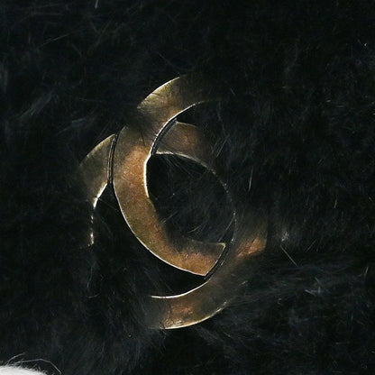 Chanel * 2000-2002 Black Rabbit Fur Shoulder Bag