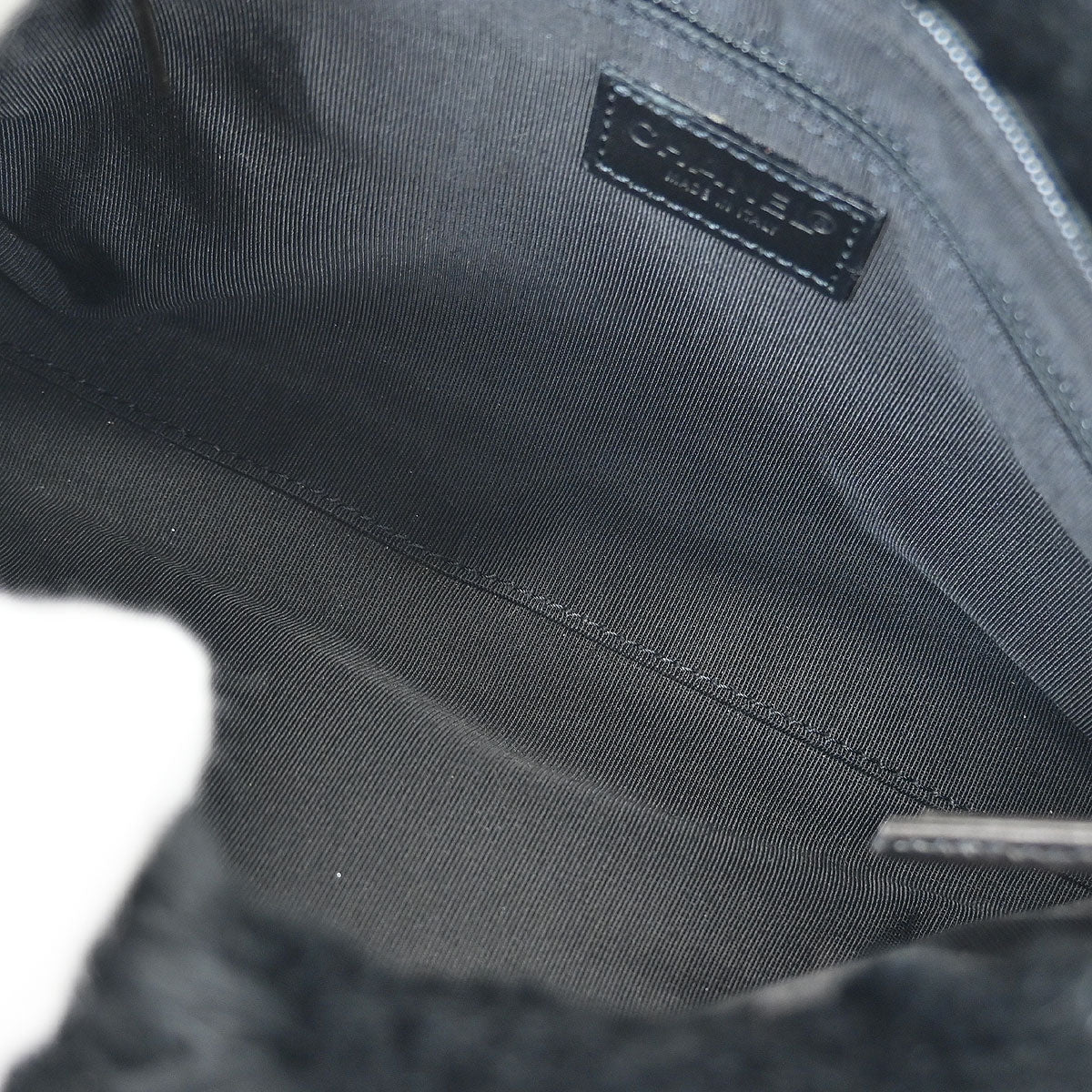 Chanel * 2000-2002 Black Rabbit Fur Shoulder Bag