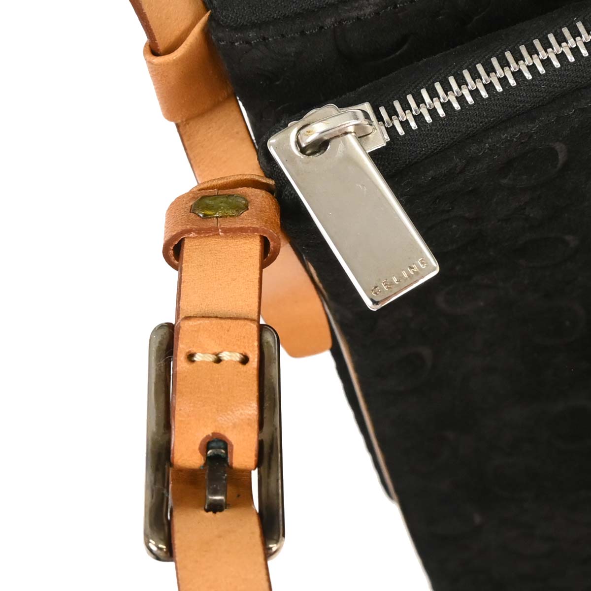 Celine Black Suede C Macadam Twin Handbag