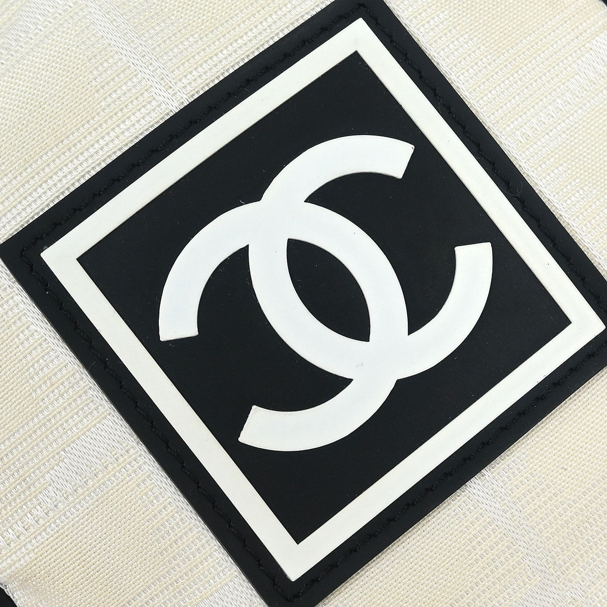 Chanel 2003-2004 White Nylon Travel Line Shoulder Bag