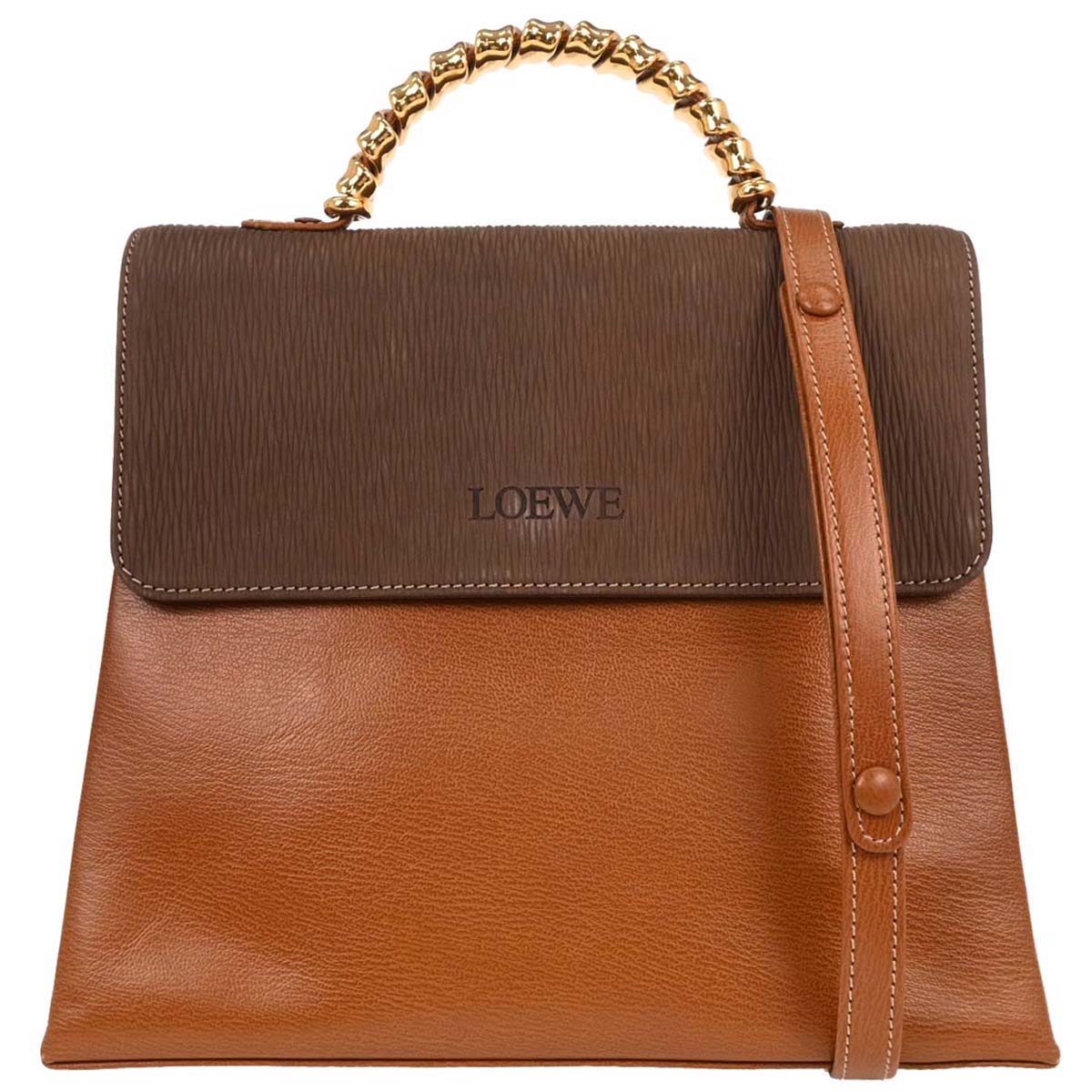 Loewe Brown Leather Velazquez 2way Shoulder Handbag