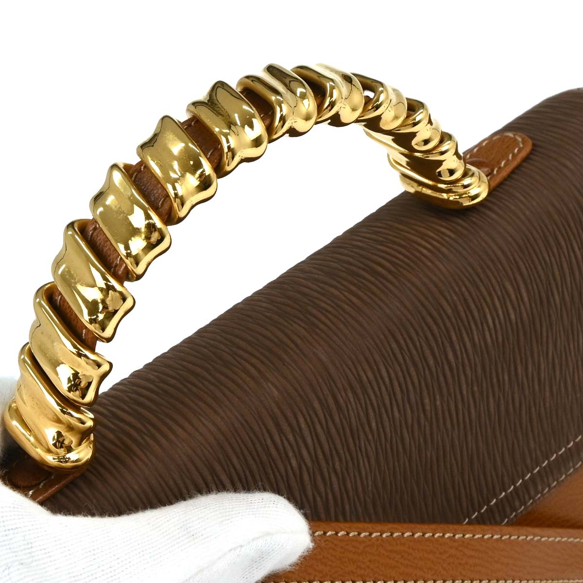 Loewe Brown Leather Velazquez 2way Shoulder Handbag