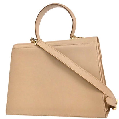 Salvatore Ferragamo Beige Gancini 2way Shoulder Handbag