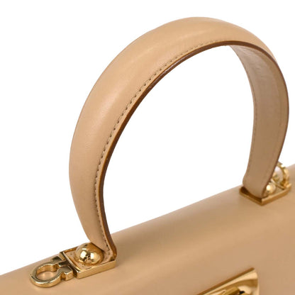 Salvatore Ferragamo Beige Gancini 2way Shoulder Handbag