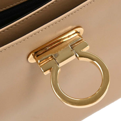 Salvatore Ferragamo Beige Gancini 2way Shoulder Handbag