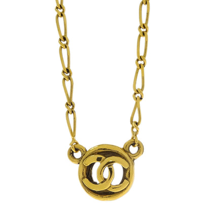 Chanel Medallion Pendant Necklace Gold 1982