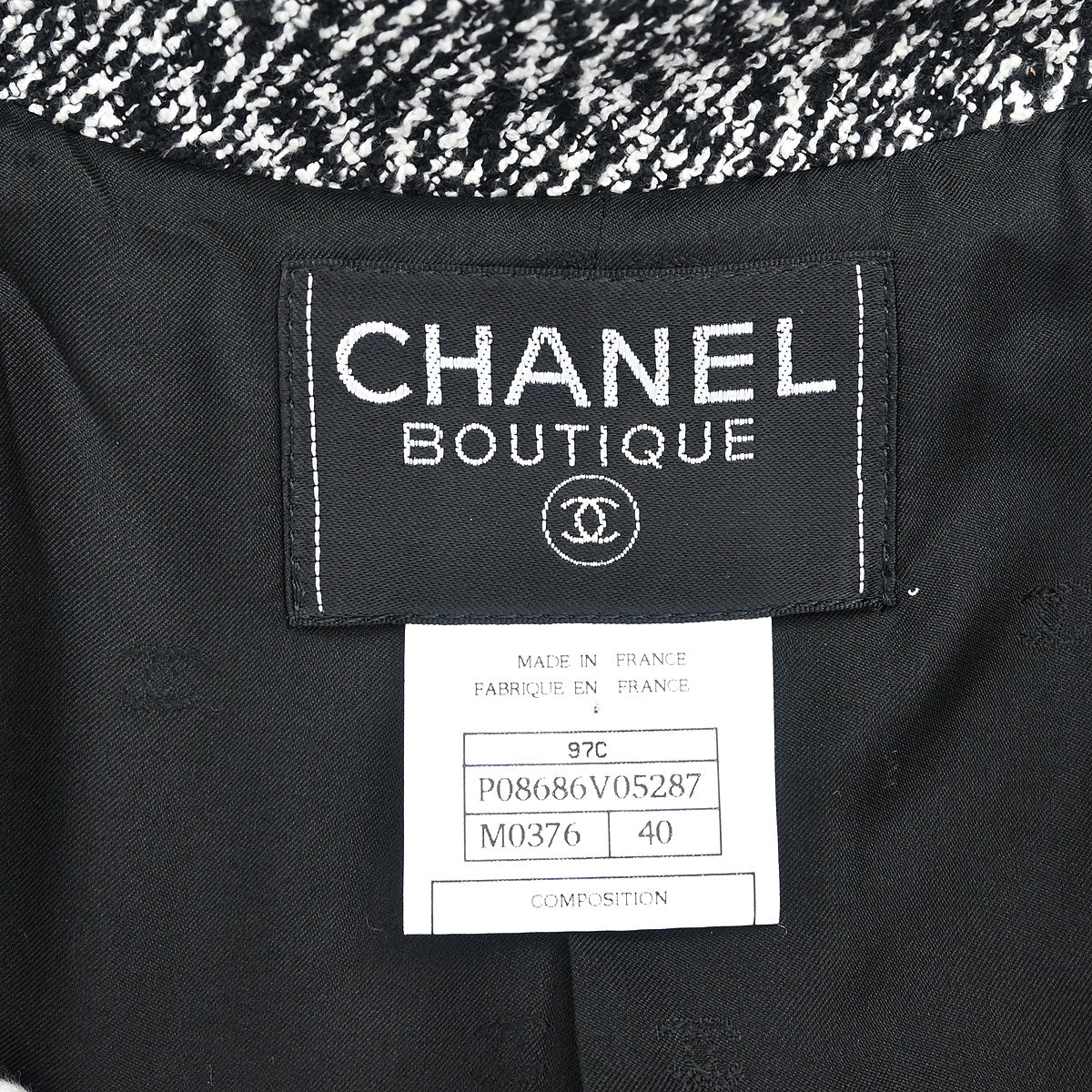 Chanel 1997 Jacket Black #40