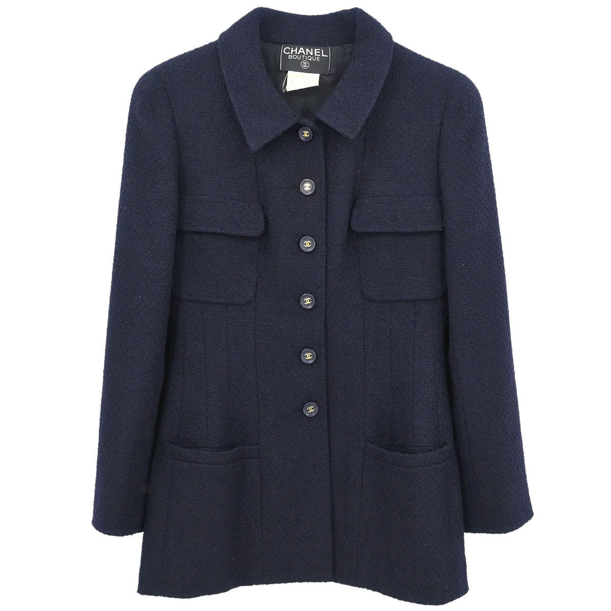 Chanel 1995 Single Breasted Jacket Black #40