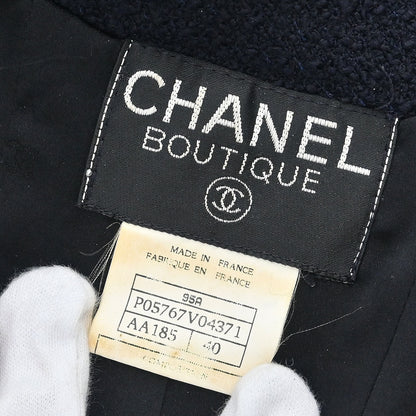 Chanel 1995 Single Breasted Jacket Black #40