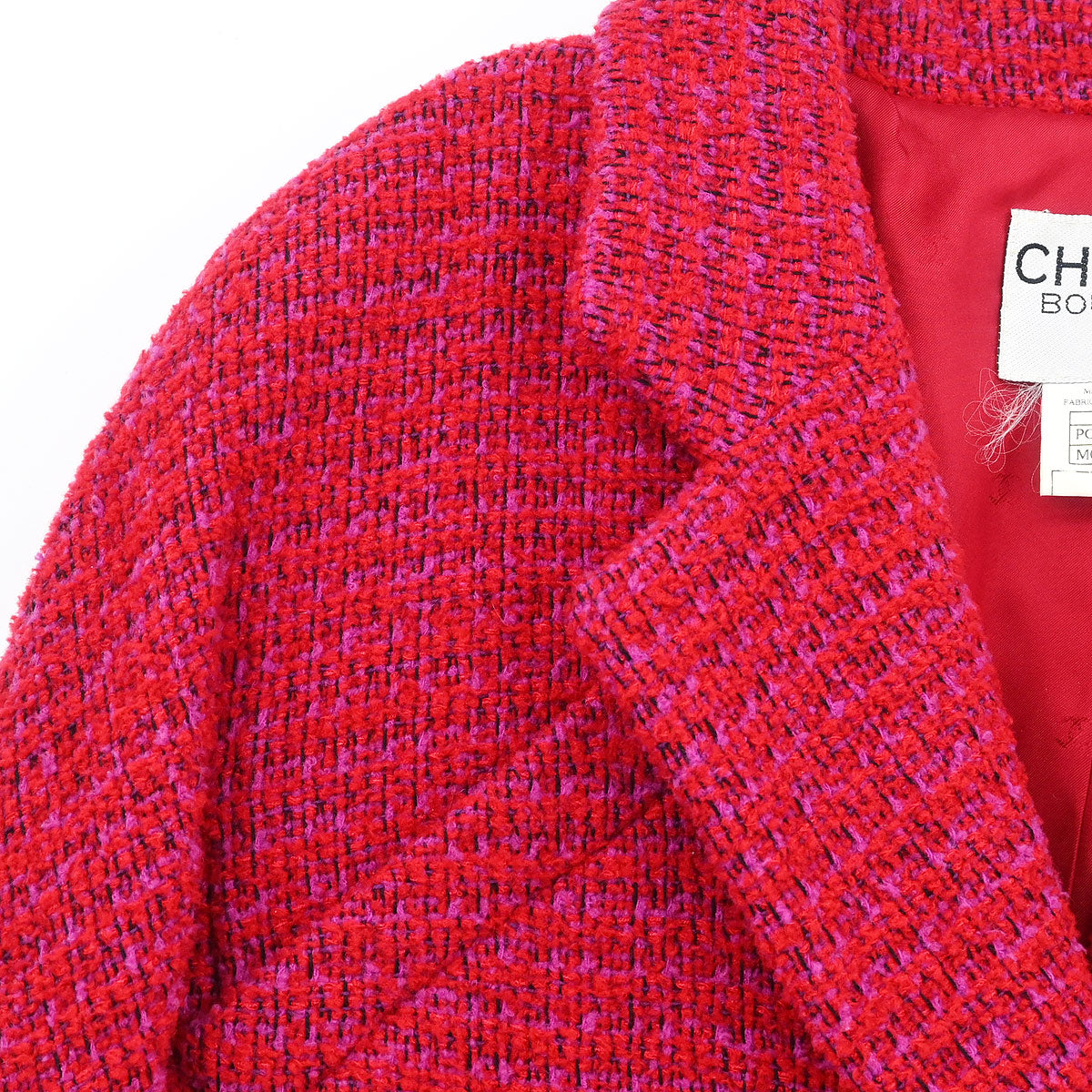 Chanel 1995 Setup Suit Jacket Skirt Red #38