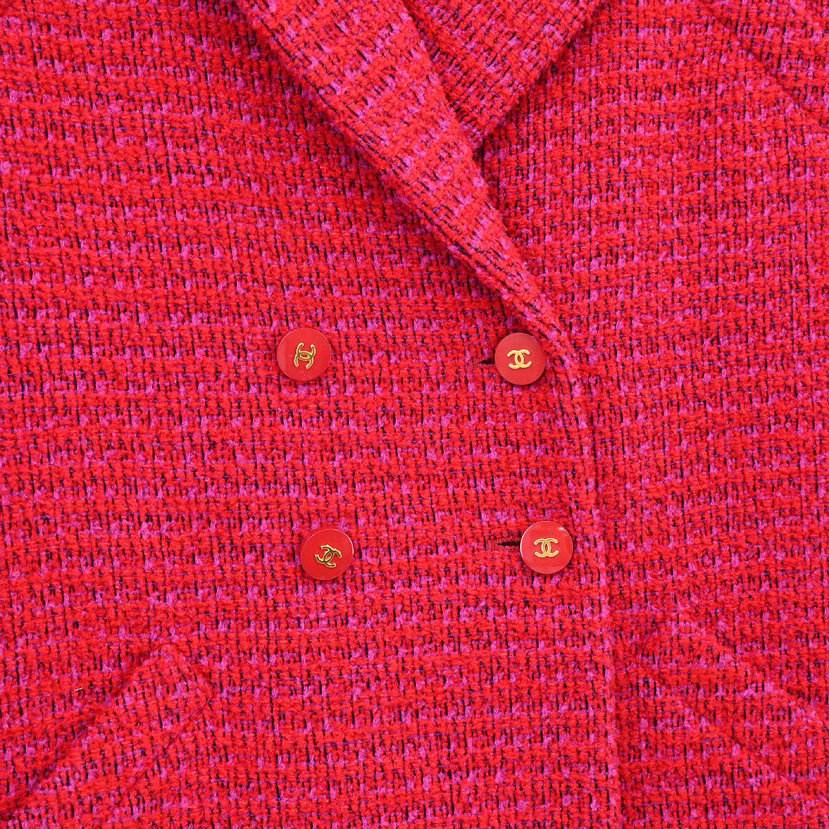 Chanel 1995 Setup Suit Jacket Skirt Red #38