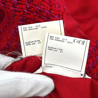 Chanel 1995 Setup Suit Jacket Skirt Red #38