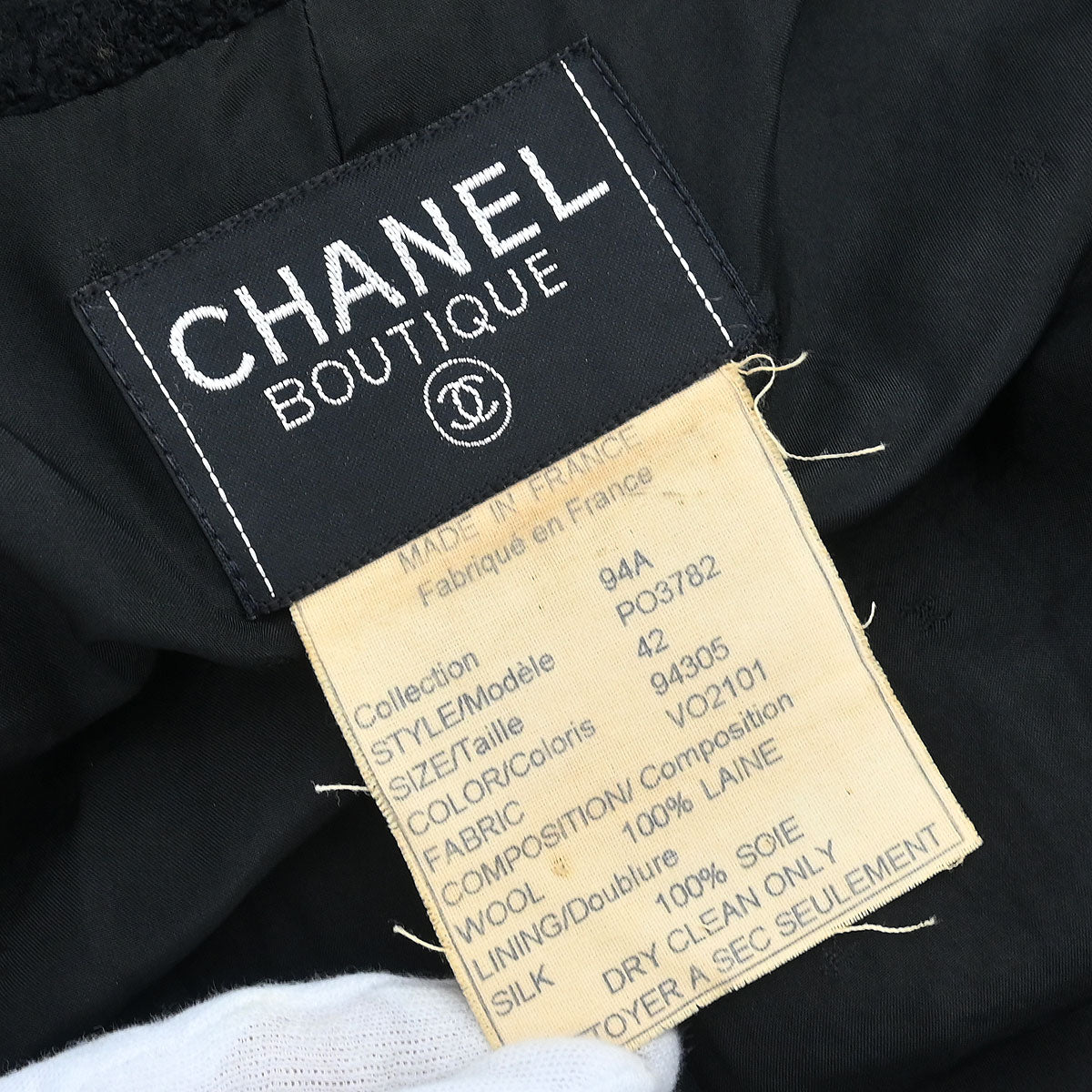 Chanel 1994 Jacket Black #42