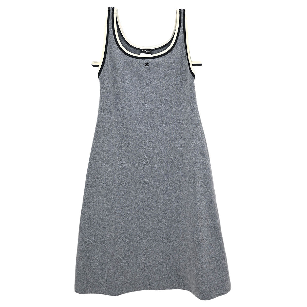 Chanel 1998 Sleeveless Dress Gray #40