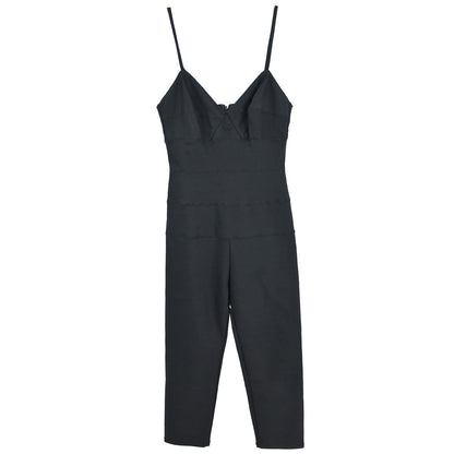 Chanel 1997 Camisole Jumpsuit Black #36