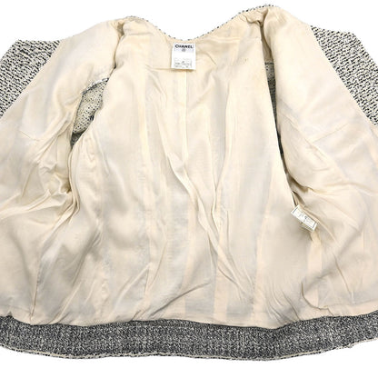 Chanel 1996 Collarless Jacket Gray #42