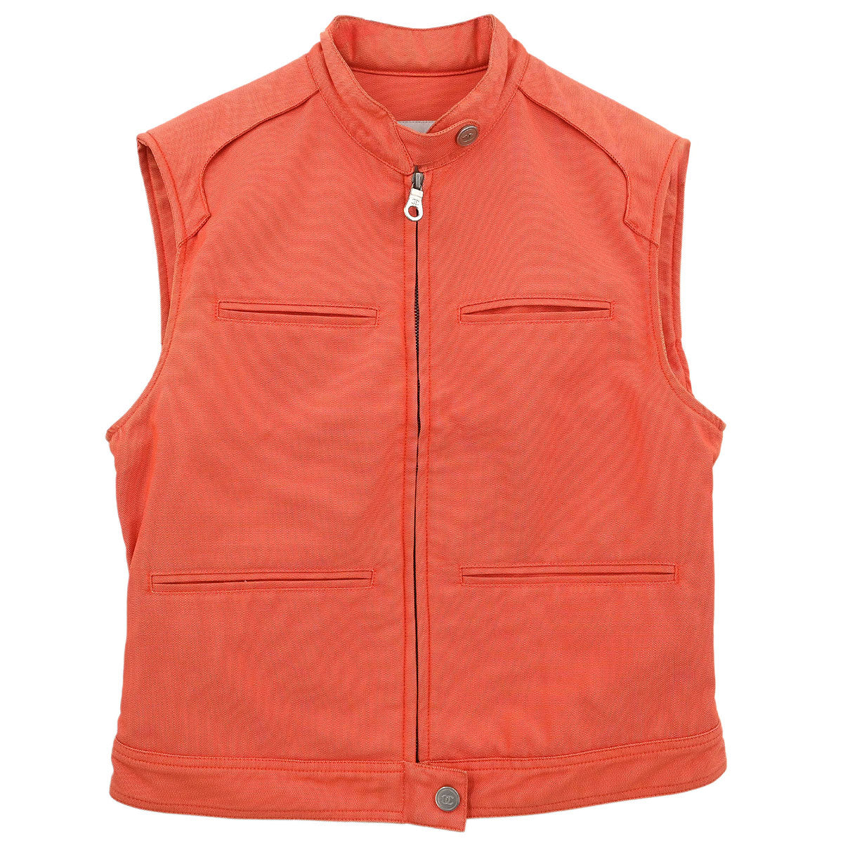 Chanel 2002 Sport Line Zip Up Jacket Orange #40