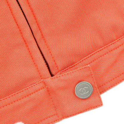 Chanel 2002 Sport Line Zip Up Jacket Orange #40