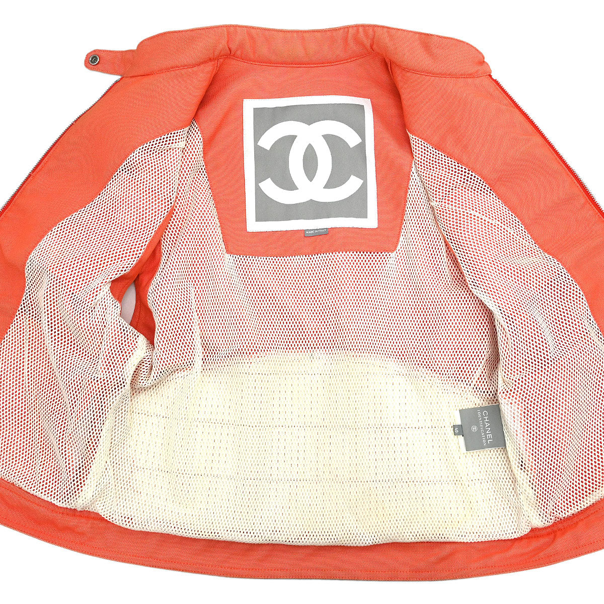 Chanel 2002 Sport Line Zip Up Jacket Orange #40