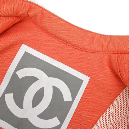 Chanel 2002 Sport Line Zip Up Jacket Orange #40